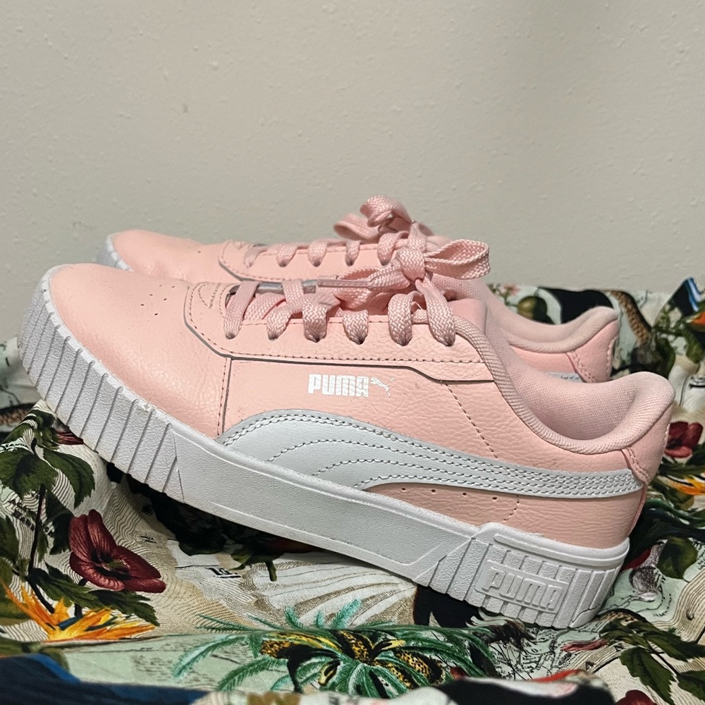 Puma Pink and White Sneakers